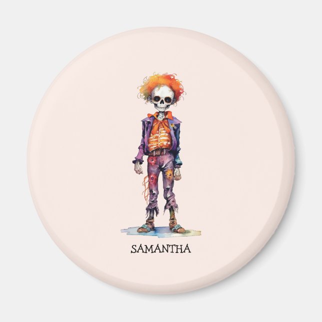 Personlig Cute Kid Zombie Halloween (6) Magnet (Framsidan)