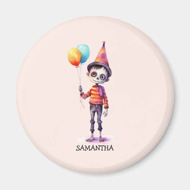 Personlig Cute Kid Zombie Halloween Magnet (Framsidan)