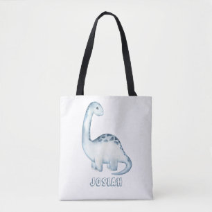 Personlig Cute Kids Blue Dinosaur Tygkasse