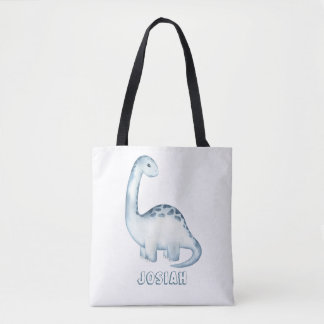 Personlig Cute Kids Blue Dinosaur Tygkasse