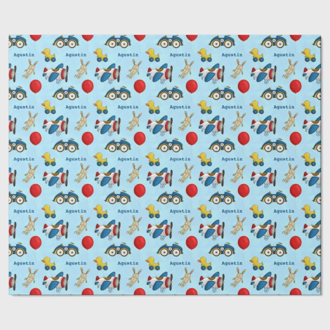 Personlig Cute Kids Leksak Mönster Presentpapper (Seam)