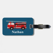 Personlig Cute Kids Red Firelångarbagagetagg