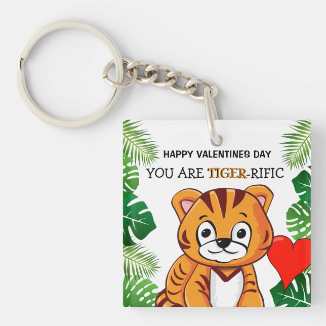 Personlig Cute Kids Tiger-rific Valentines day (Framsidan)