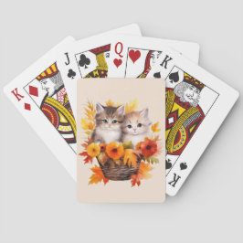 Personlig Cute Kittens Cats i Basket Casinokort