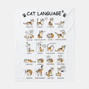 Personlig Cute Language Gifts Fleecefilt