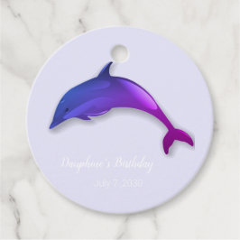 Personlig Cute lila delphin Gåvor Etiketter
