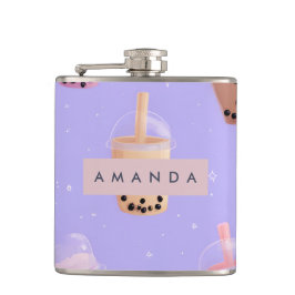 Personlig Cute Lila Pastel Bubble Tea Fickplunta