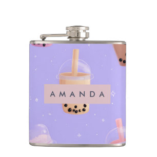 Personlig Cute Lila Pastel Bubble Tea Fickplunta