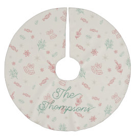 Personlig Cute Minimal jul-Inslag Julgransmatta Borstad Polyester