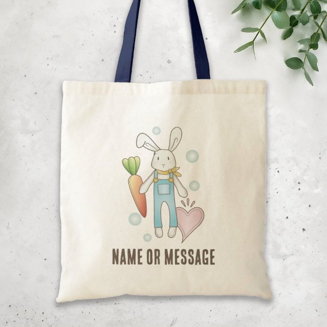 Personlig Cute Mjukisdjur Bunny Tygkasse (Skapare uppladdad)