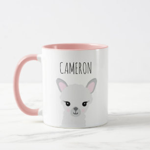 Personlig Cute Modern Llama illustration Mugg