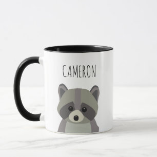 Personlig Cute Modern raccoon illustration Mugg