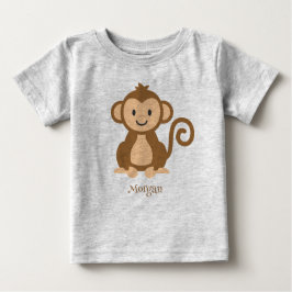 Personlig Cute Monkey Baby T-Shirt