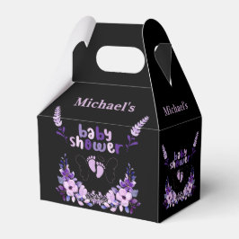 Personlig Cute Monogram Baby Shower Presentaskar