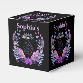 Personlig Cute Monogram Baby Shower Presentaskar