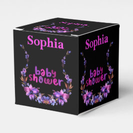 Personlig Cute Monogram Baby Shower Presentaskar