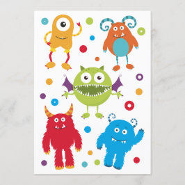 Personlig Cute Monster Birthday-inbjudningar Inbjudningar