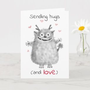 Personlig/ Cute Monster/ Sending Hugs och Kärlek Kort