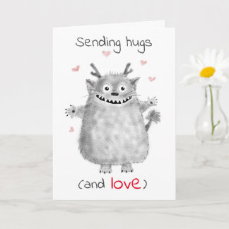 Personlig/ Cute Monster/ Sending Hugs och Kärlek Kort