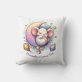 Personlig Cute Mouse sover på en halv Måne Kudde