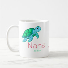 Personlig Cute Nana Sea Turtle Coffee Mugg