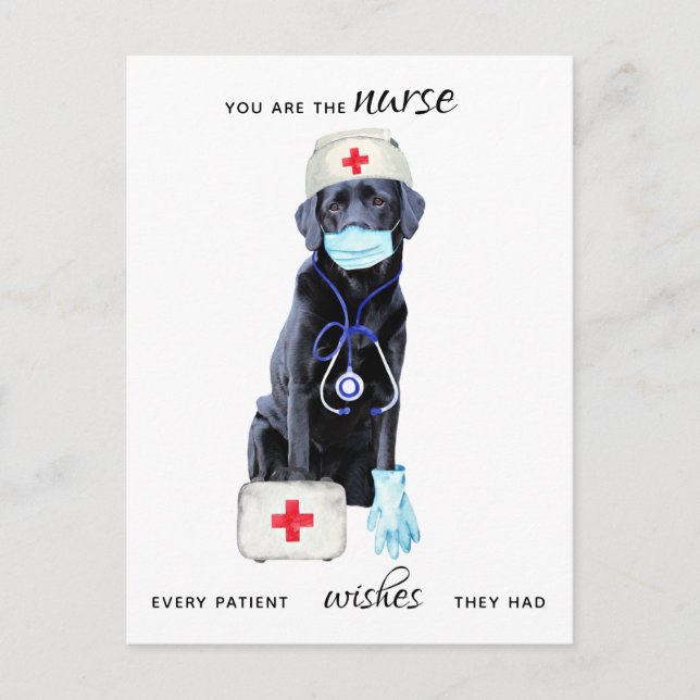 Personlig Cute Nursing Hund Vecka Helg Vykort (Framsida)