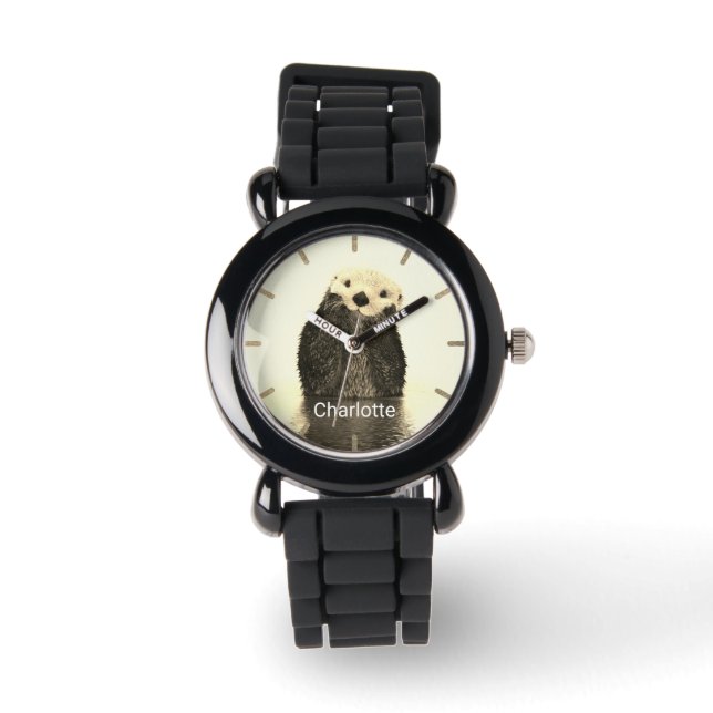 Personlig Cute Otter-flickklocka Armbandsur (Framsida)