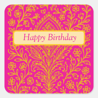 Personlig Cute Paisley Blommigt Skriv ut antecknin Fyrkantigt Klistermärke