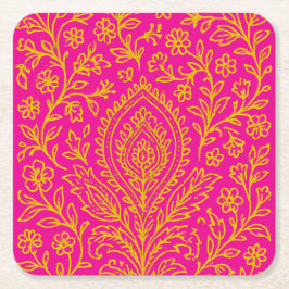 Personlig Cute Paisley Blommigt Skriv ut antecknin Underlägg Papper Kvadrat