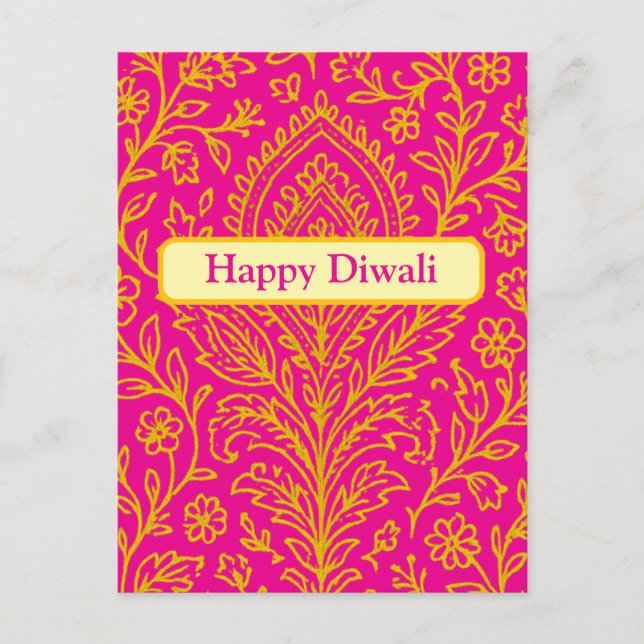 Personlig Cute Paisley Blommigt Skriv ut antecknin Vykort (Framsida)