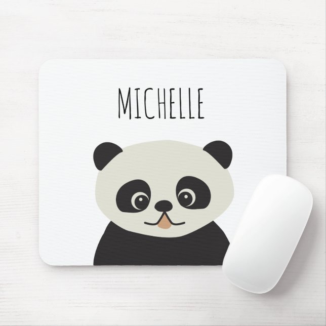 Personlig Cute Panda Illustration Musmatta (Med mus)