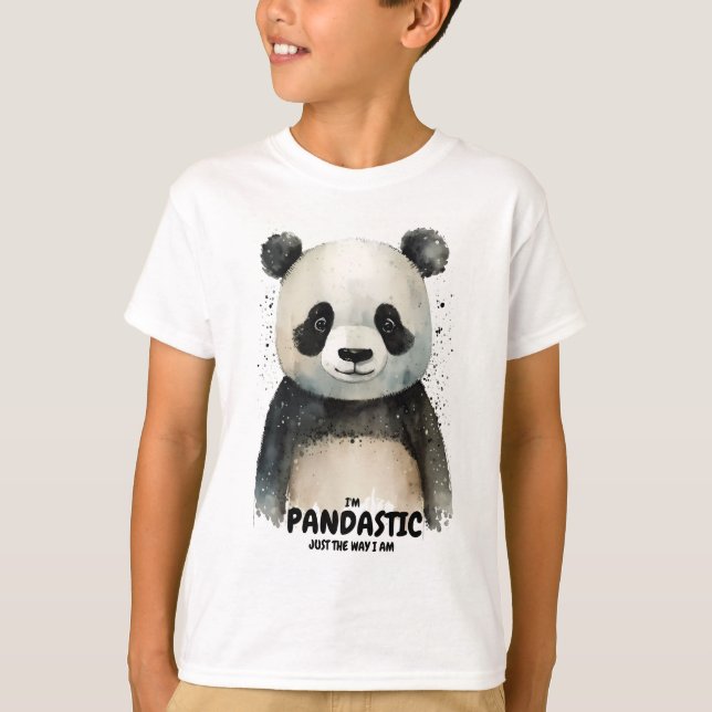 Personlig Cute Panda t-shirt (Framsida)