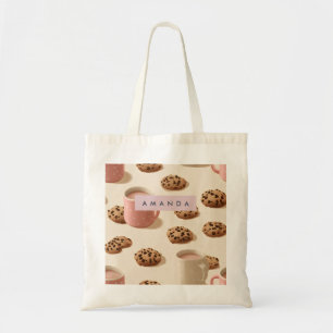 Personlig Cute Pastel Cookies och Mjölk Tygkasse
