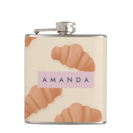 Personlig Cute Pastel Croissant Coffee Fickplunta