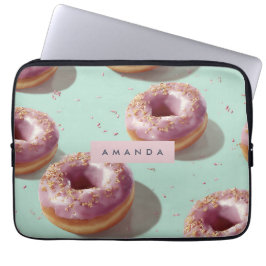 Personlig Cute Pastel Donuts & Sprinkles Laptop Fodral