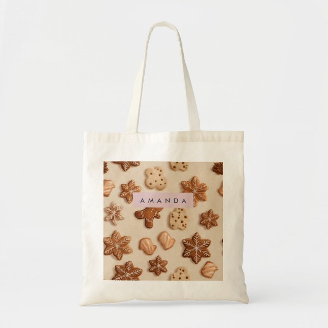 Personlig Cute Pastel Gingertea Cookie Tygkasse (Framsidan)