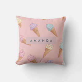 Personlig Cute Pastel Ice Cream Kudde