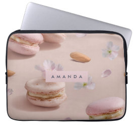 Personlig Cute Pastel Macaron Almond Flower Laptop Fodral