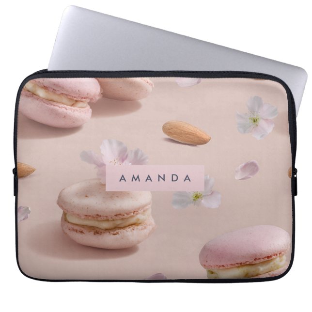 Personlig Cute Pastel Macaron Almond Flower Laptop Fodral (Framsidan)
