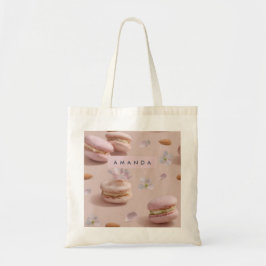 Personlig Cute Pastel Macaron Almond Flower Tygkasse