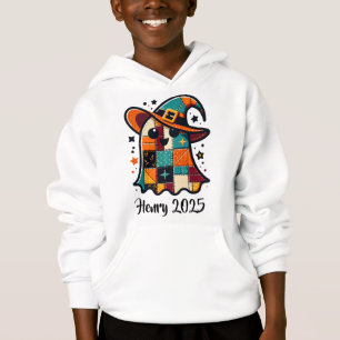 Personlig Cute Patchwork Ghost Halloween T Shirt