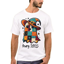 Personlig Cute Patchwork Ghost Halloween