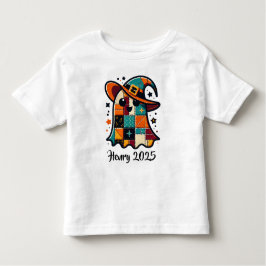 Personlig Cute Patchwork Ghost Halloween T Shirt