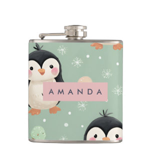 Personlig Cute Penguin & Ice Cream Mönster Fickplunta