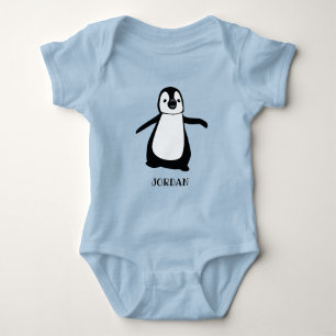 Personlig CUTE penguin illustration baby T Shirt