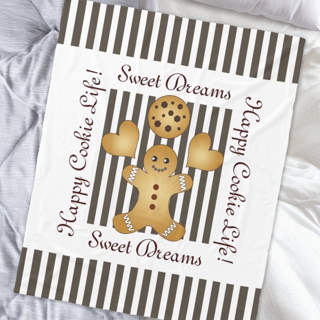 Personlig Cute Pepparkaksgubbe Cookie Kids Fleecefilt (Skapare uppladdad)