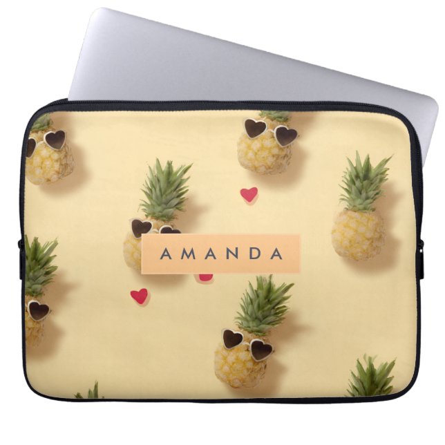 Personlig Cute Pineapple Mönster Laptop Fodral (Framsidan)
