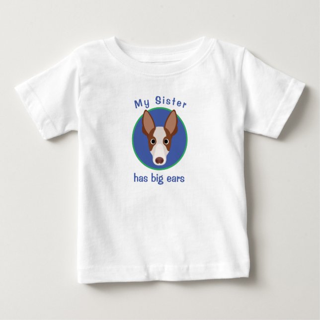 Personlig Cute Podenco Hund Baby T-Shirt (Framsida)