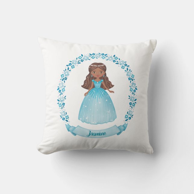 Personlig Cute Princess Kudde (Framsida)