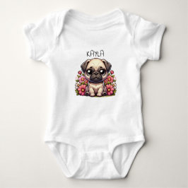 Personlig Cute Pug Puppy Hund T Shirt